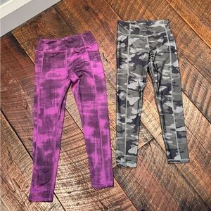 Pair of Girls Leggings - Gap & Zella Size 10 & 10/12